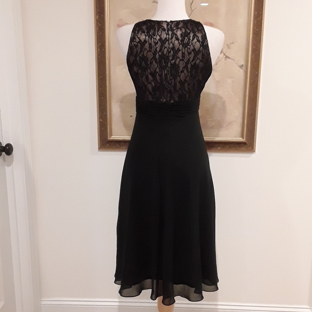 EVAN PICONE Chiffon Black Flowy Dress - Picture 3 of 9